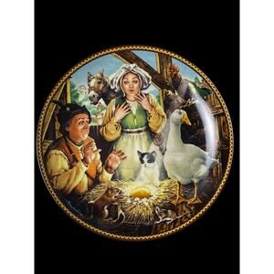 Vintage 1988 Edwin M Knowles The Goose That Laid the Golden Egg Decorative Plate